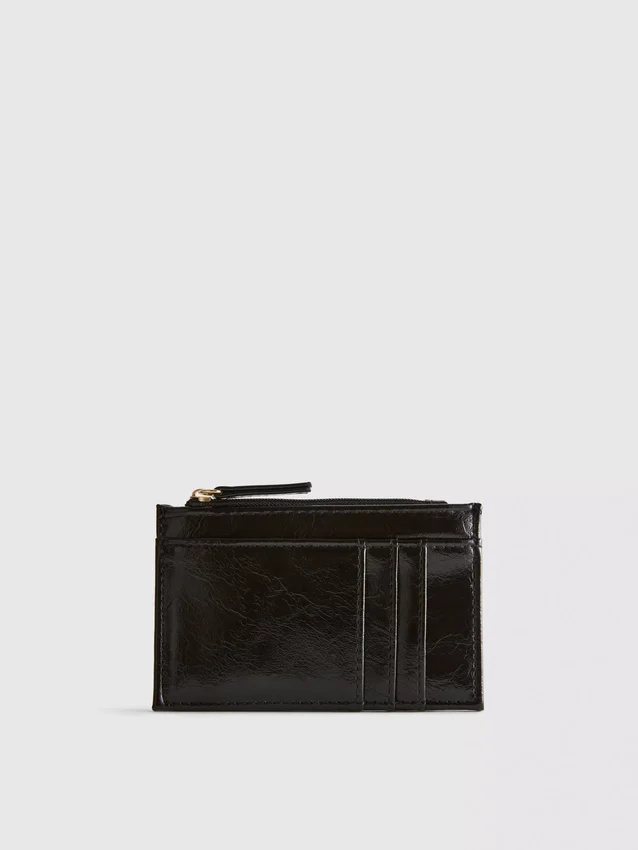 Billetera con cremallera para tarjetas