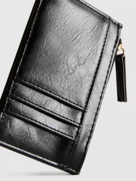 Billetera con cremallera para tarjetas