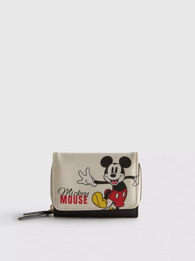 Billetera con tapa de imitación de cuero de Mickey y sus amigos de Disney