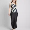 Blusa a rayas con dobladillo en punta