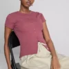 Blusa acanalada con botones, rica en algodón