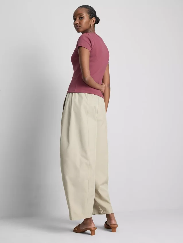 Blusa acanalada con botones, rica en algodón