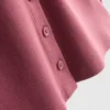 Blusa acanalada con botones, rica en algodón