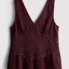 Blusa arrugada con cuello en V