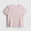Blusa arrugada de manga corta