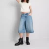 Blusa bardot de manga corta con alto contenido de algodón