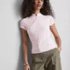 Blusa con cuello alto texturizado