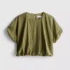 Blusa con dobladillo abombado