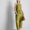 Blusa de lino de corte A con tirantes anchos de The Edit