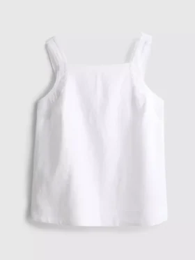 Blusa de lino de corte A con tirantes anchos de The Edit