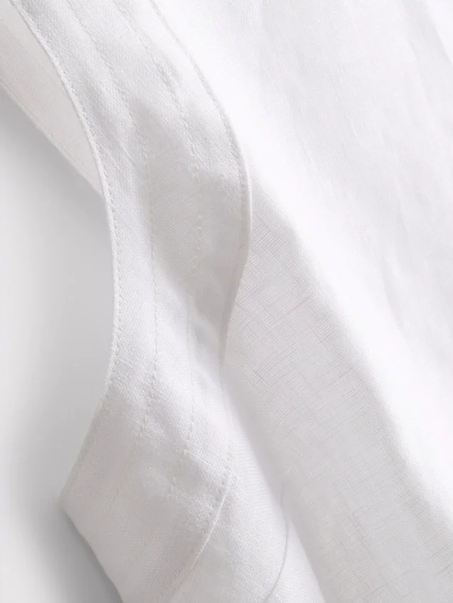 Blusa de lino de corte A con tirantes anchos de The Edit