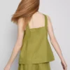 Blusa de lino de corte A con tirantes anchos de The Edit