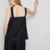 Blusa de lino de corte A con tirantes anchos de The Edit