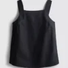 Blusa de lino de corte A con tirantes anchos de The Edit