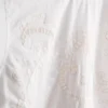 Blusa de manga corta de algodón bordada