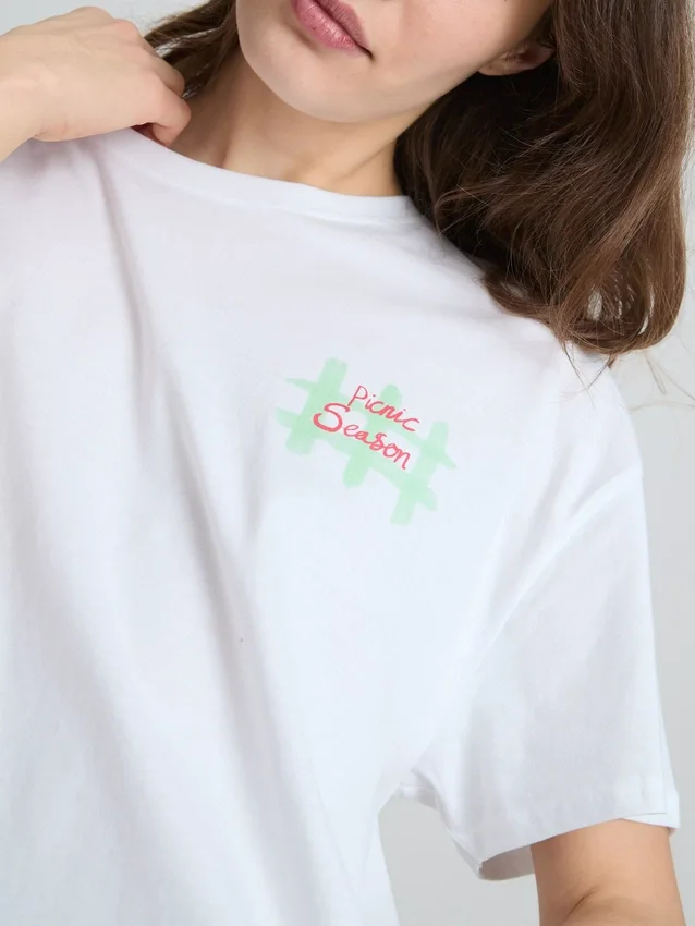 Blusa de pijama con estampado gráfico