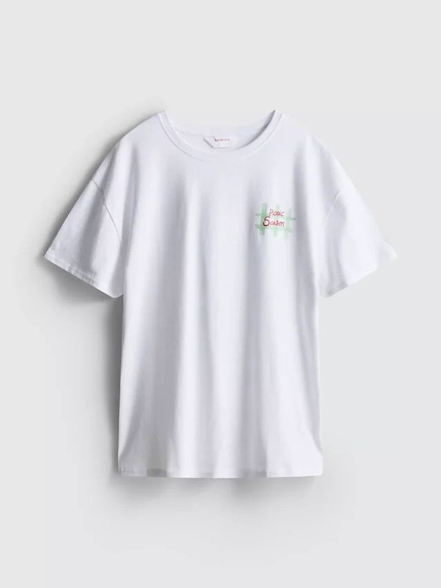Blusa de pijama con estampado gráfico