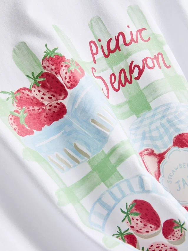 Blusa de pijama con estampado gráfico