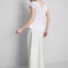 Blusa de popelín fruncida con cuello en V de The Edit