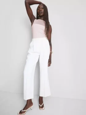 Body sin mangas con inserciones de malla