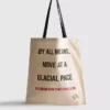 Bolsa de lona con eslogan de «El diablo viste de Prada»