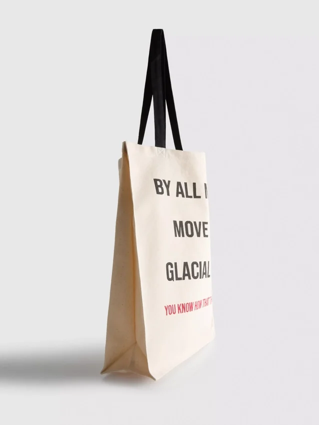 Bolsa de lona con eslogan de «El diablo viste de Prada»