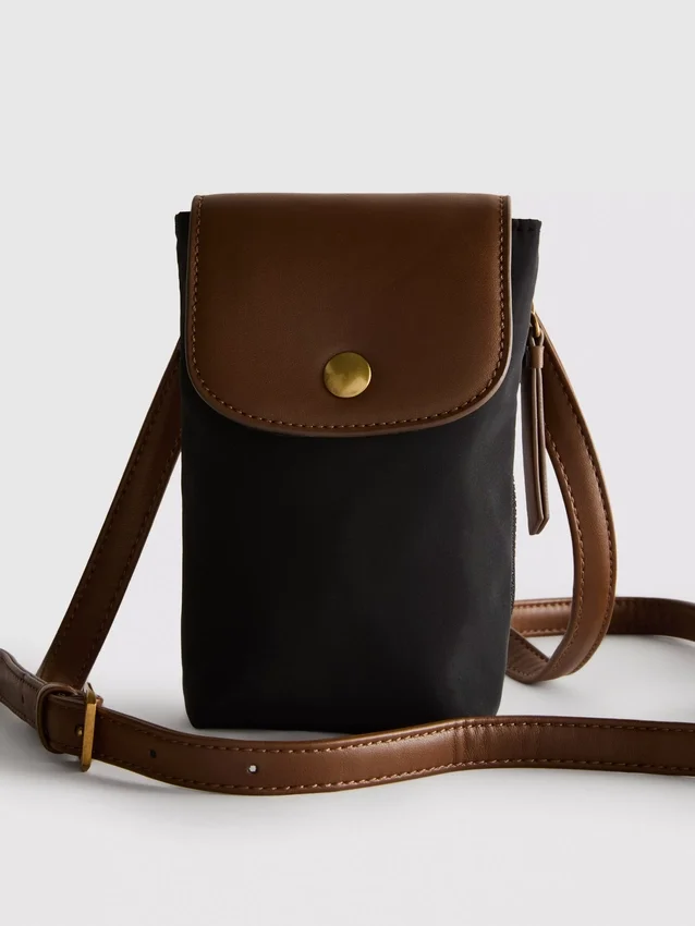 Bolsa para celular de imitación de cuero