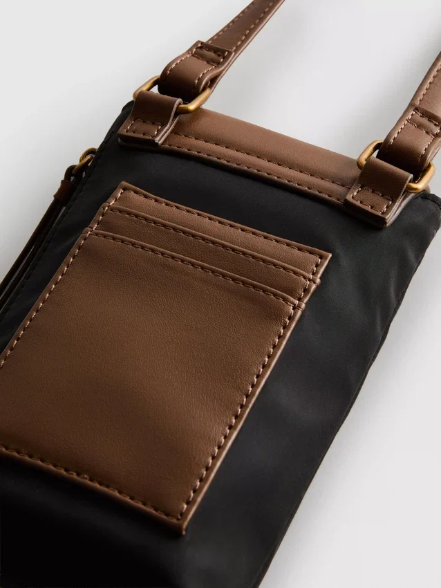 Bolsa para celular de imitación de cuero