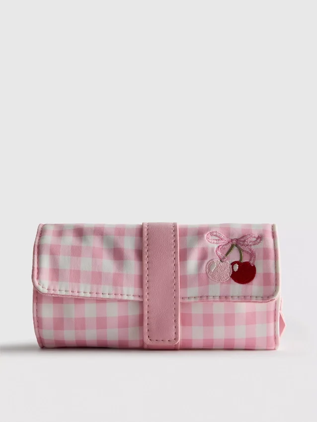 Bolsita para joyas de cuadros vichy