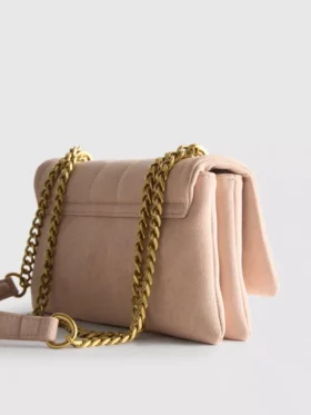 Bolso cruzado acolchado con cadena