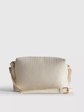 Bolso cruzado con efecto tejido