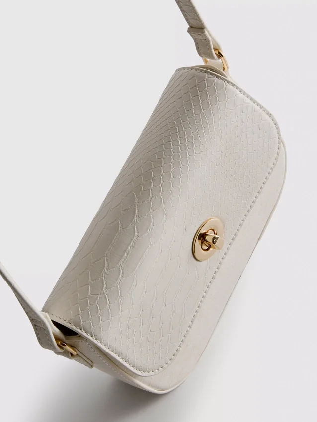 Bolso cruzado de imitación de piel de serpiente