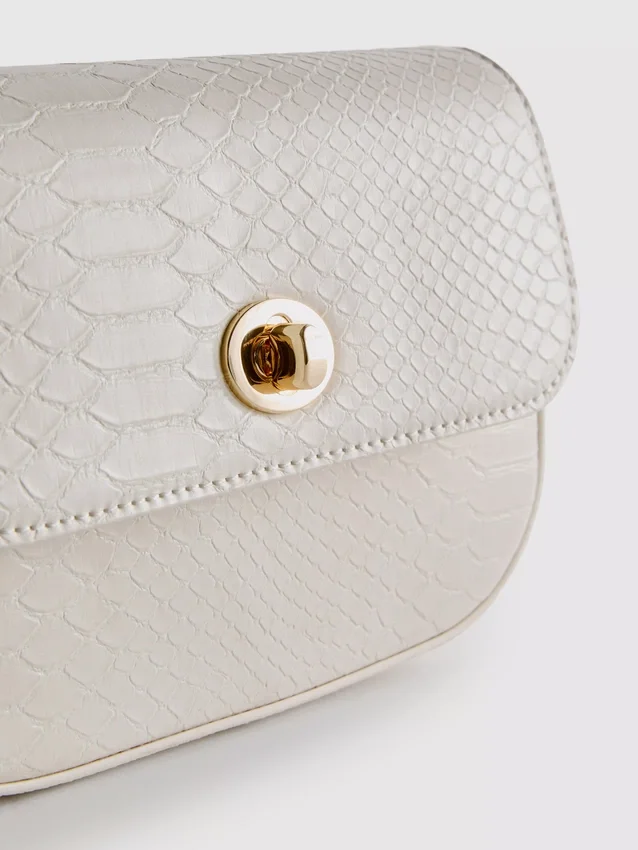 Bolso cruzado de imitación de piel de serpiente