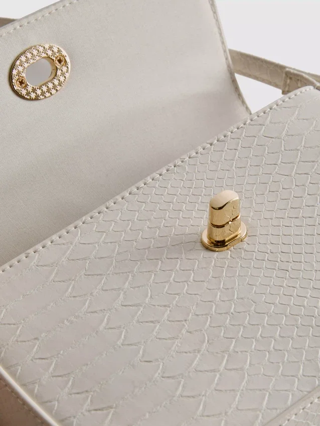 Bolso cruzado de imitación de piel de serpiente