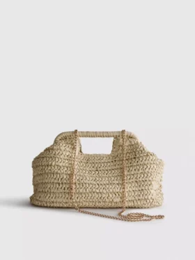 Bolso cruzado tejido de Paula Echevarría