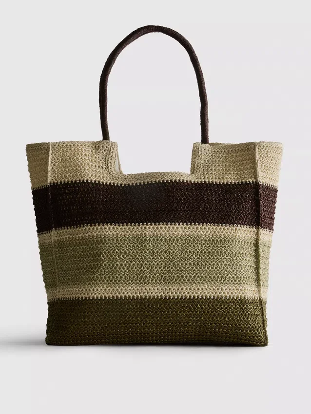 Bolso de compras con efecto tejido