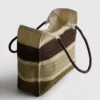 Bolso de compras con efecto tejido