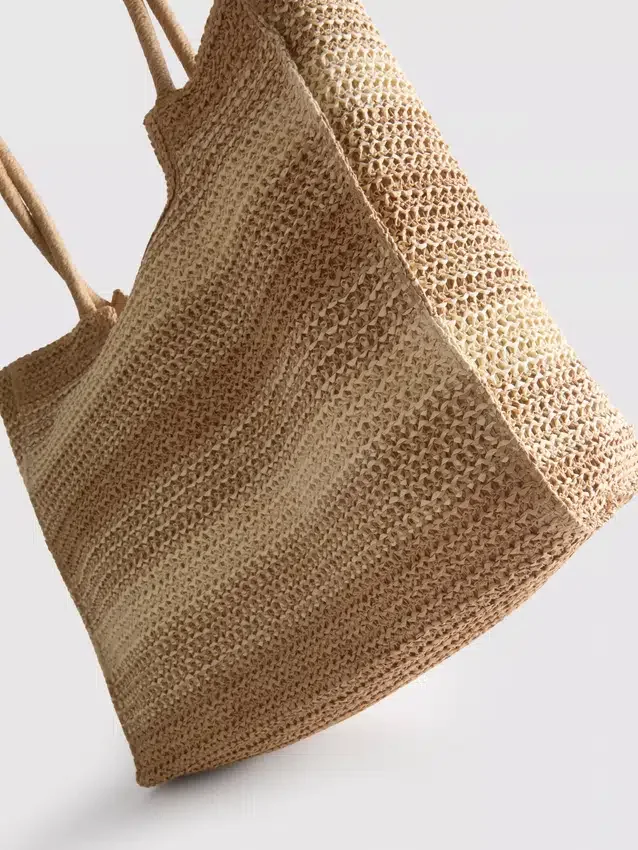 Bolso de compras con efecto tejido
