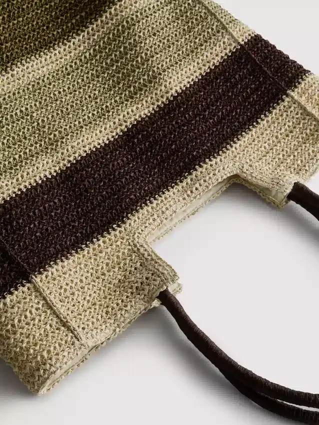 Bolso de compras con efecto tejido