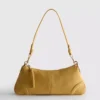 Bolso de hombro de gamuza sintética