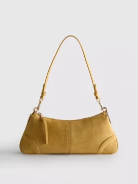 Bolso de hombro de gamuza sintética