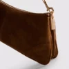 Bolso de hombro de gamuza sintética