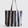 Bolso de lona a rayas