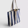 Bolso de lona a rayas