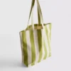 Bolso de lona a rayas