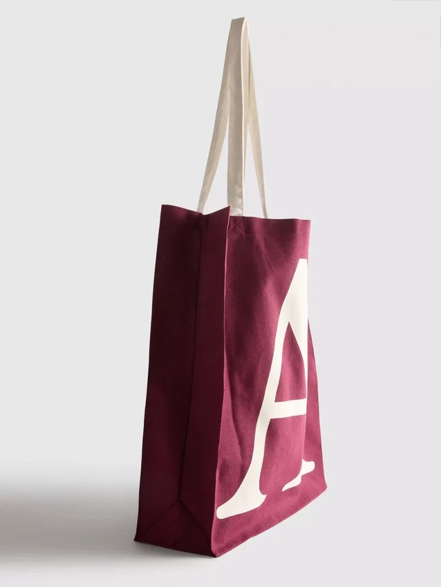 Bolso de lona con iniciales