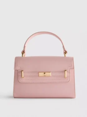 Bolso de piel sintética con asa superior