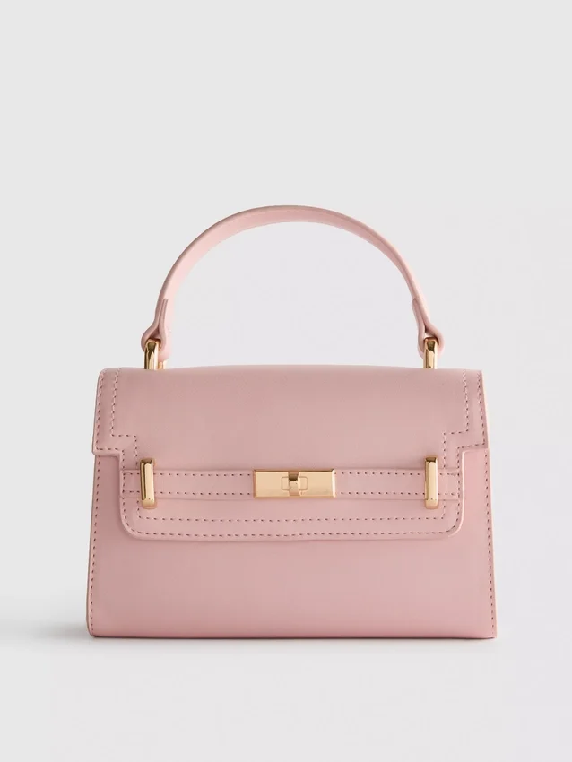 Bolso de piel sintética con asa superior