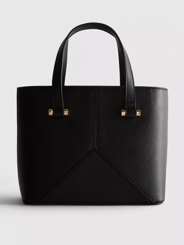 Bolso mini tipo tote de imitación de cuero