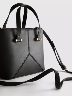 Bolso mini tipo tote de imitación de cuero